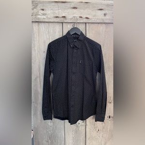 Ben Sherman Black Patterned Dress Shirt